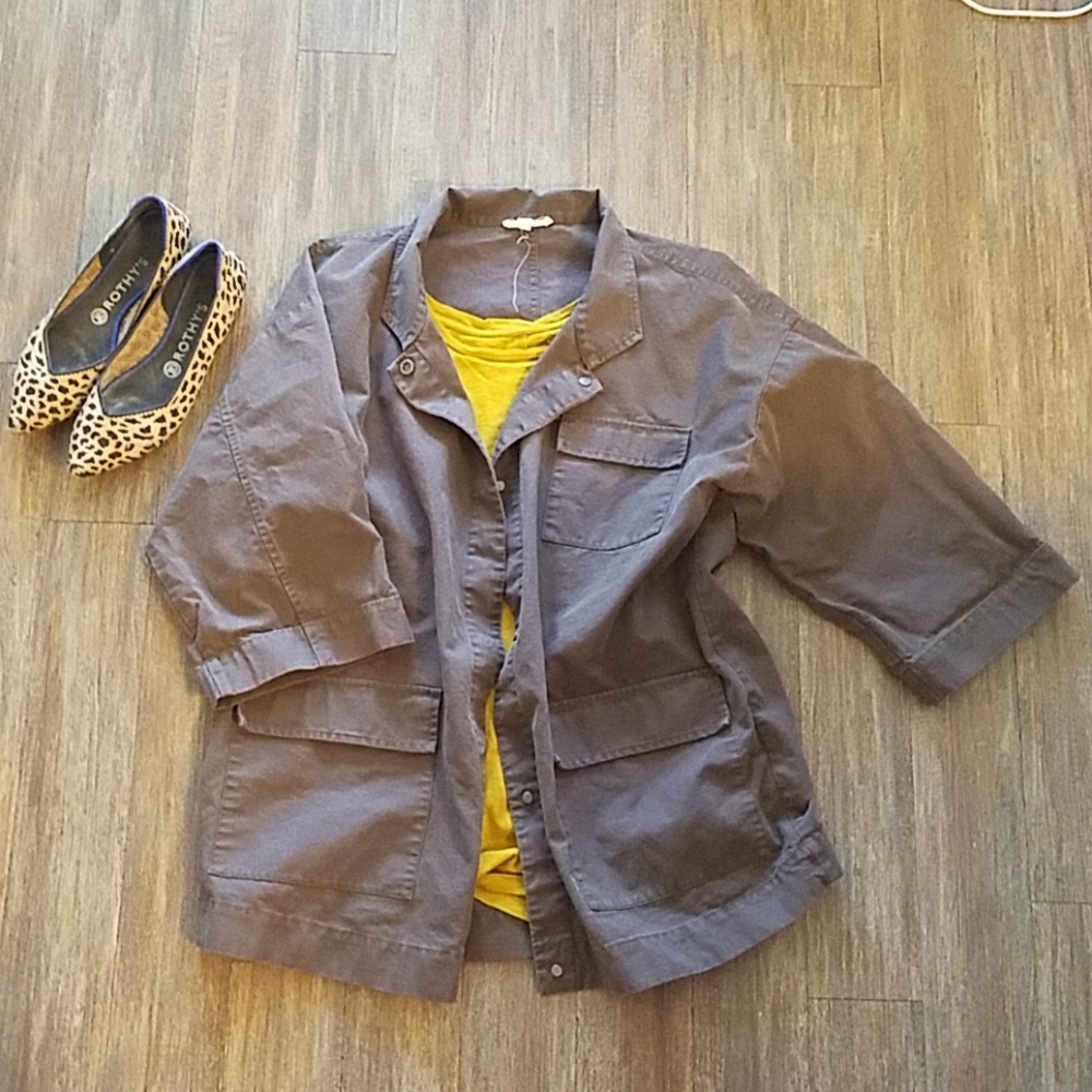 Eileen Fisher Organic Cotton & Hemp Smock Jacket